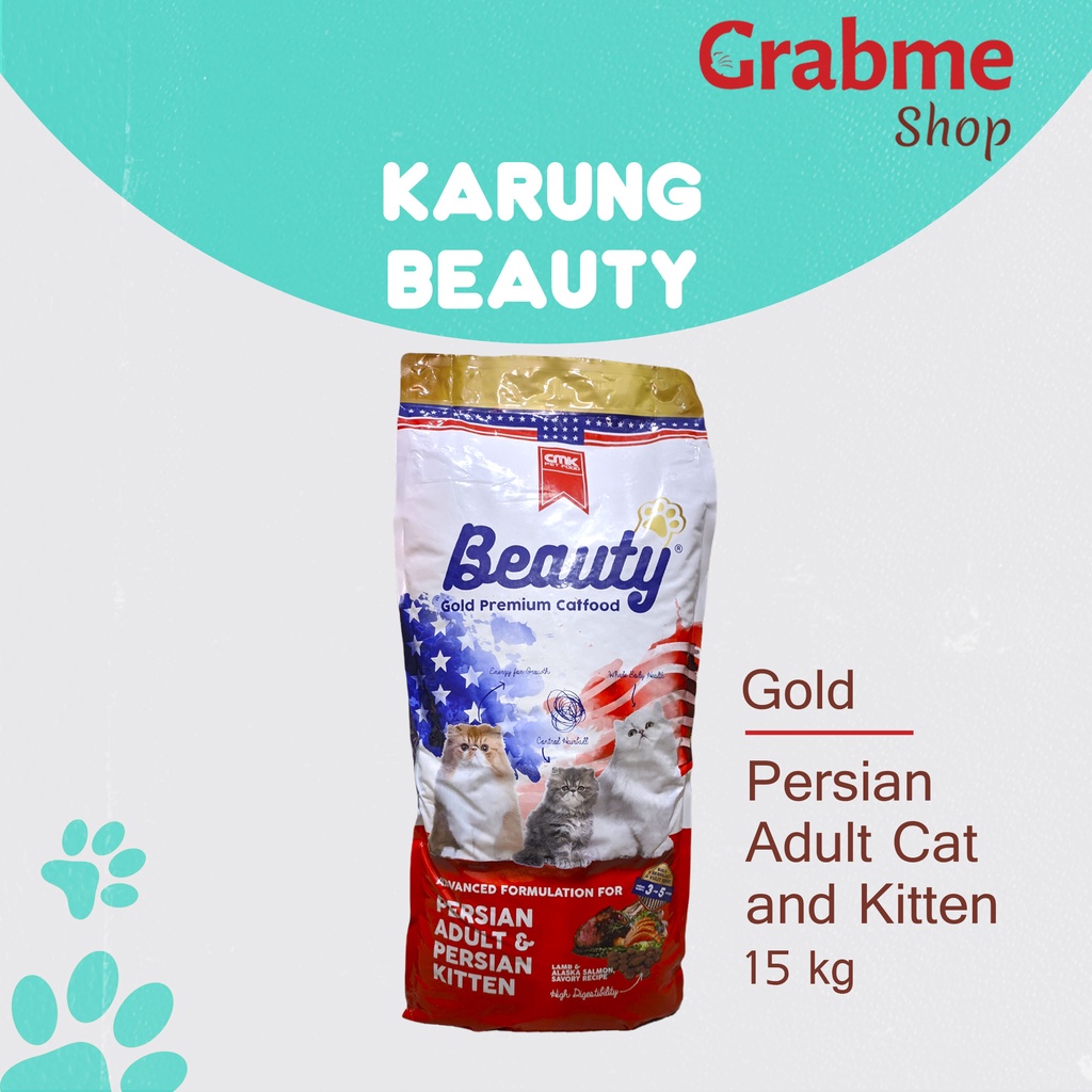 Makanan Kucing kering BEAUTY Gold for Adult &amp; Kitten 15 kg (GRAB GOSEND)