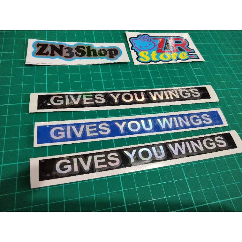 

cutting stiker gives you wing hologram