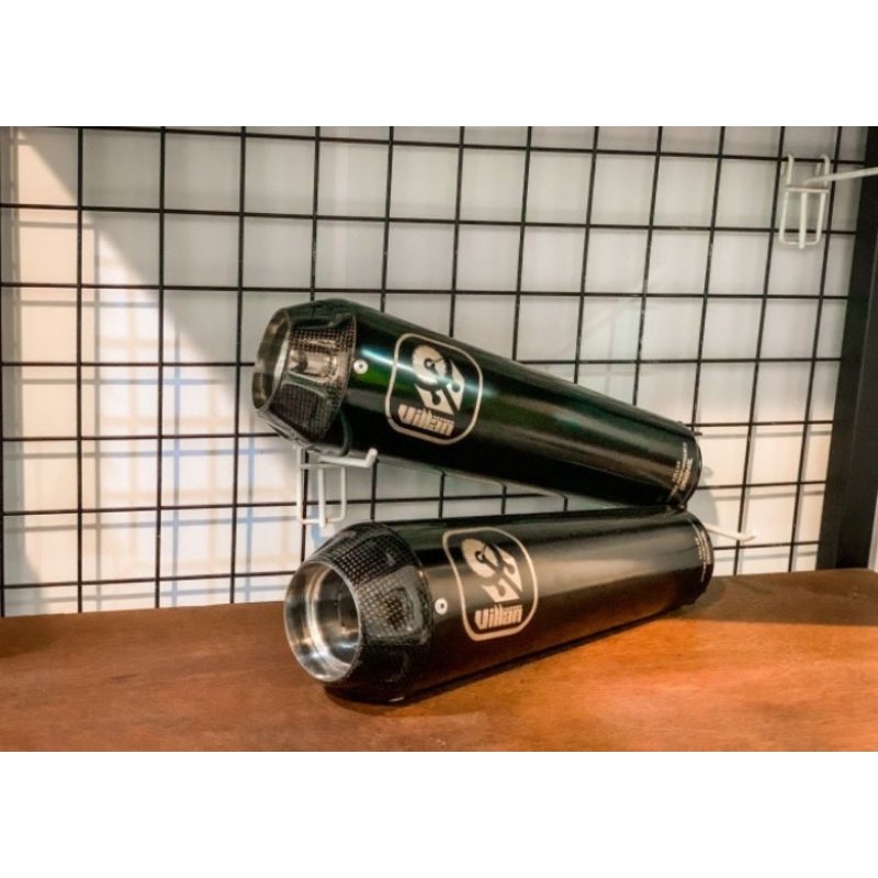 KNALPOT VILLAN PRO2 BLACK CARBON END CUP SLINCER ONLY