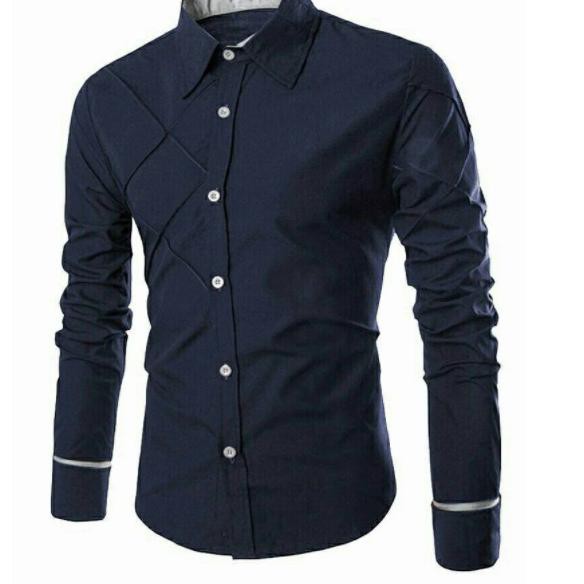 ❂ RISRUS FASHION HEM JAMES MAN KEMEJA PRIA LENGAN PANJANG | WARNA HITAM NAVY PUTIH MARUN BIRU DONGKE