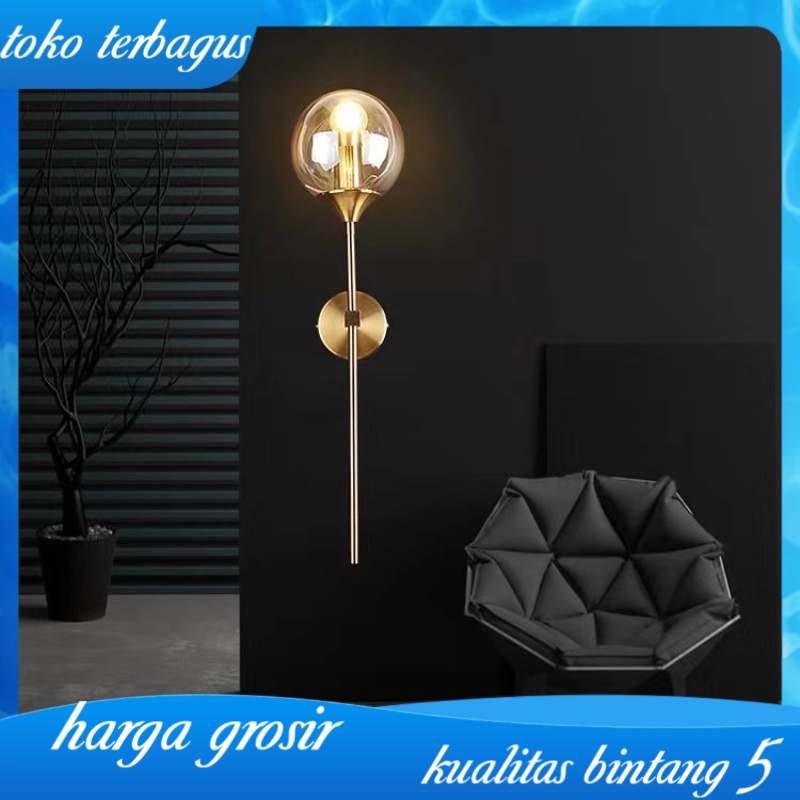 Lampu Dinding Hias Mewah Gold Luxury Sconce Bistro Ball Wall Lamp Light Nordic Style