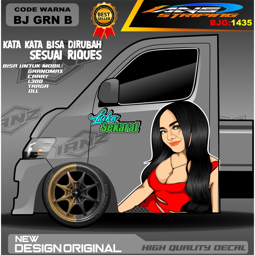 DECAL STIKER PINTU TRAGA / DECAL PINTU PICK UP / STIKER MOBIL