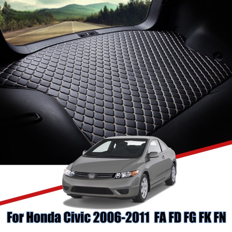 Matras Pelindung Bagasi Mobil Bahan Kulit Premium Untuk Honda Civic 8th Gen 2006-2011