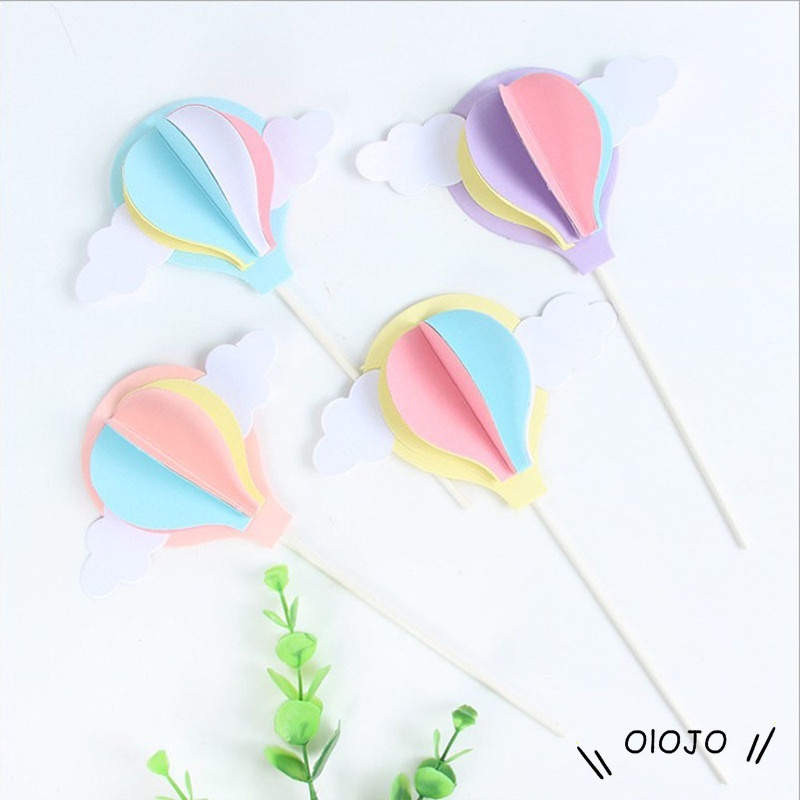 Rainbow Cloud Balon Kue Topper Anak-anak Pesta Ulang Tahun Kue Tahun Pernikahan Dekorasi Perlengkapan - ol