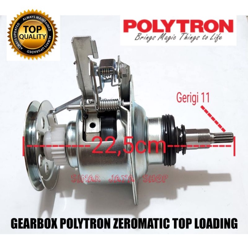GEARBOX MESIN CUCI POLYTRON ZERO MATIC 1 TABUNG / TOP LOADING
