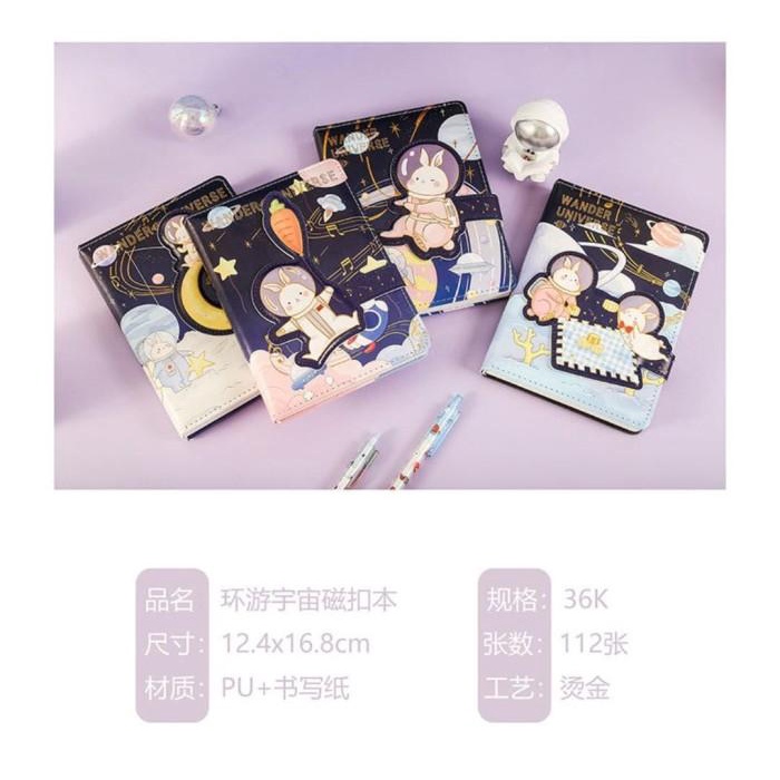 

Buku Dairy | Notebook Wander Universe Astro Bunny | Buku Catatan Lucu