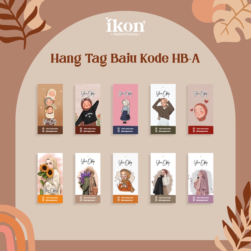 

HANG TAG BAJU, HIJAB, PRODUK / PRICE TAG / LABEL MEREK KODE HB-A