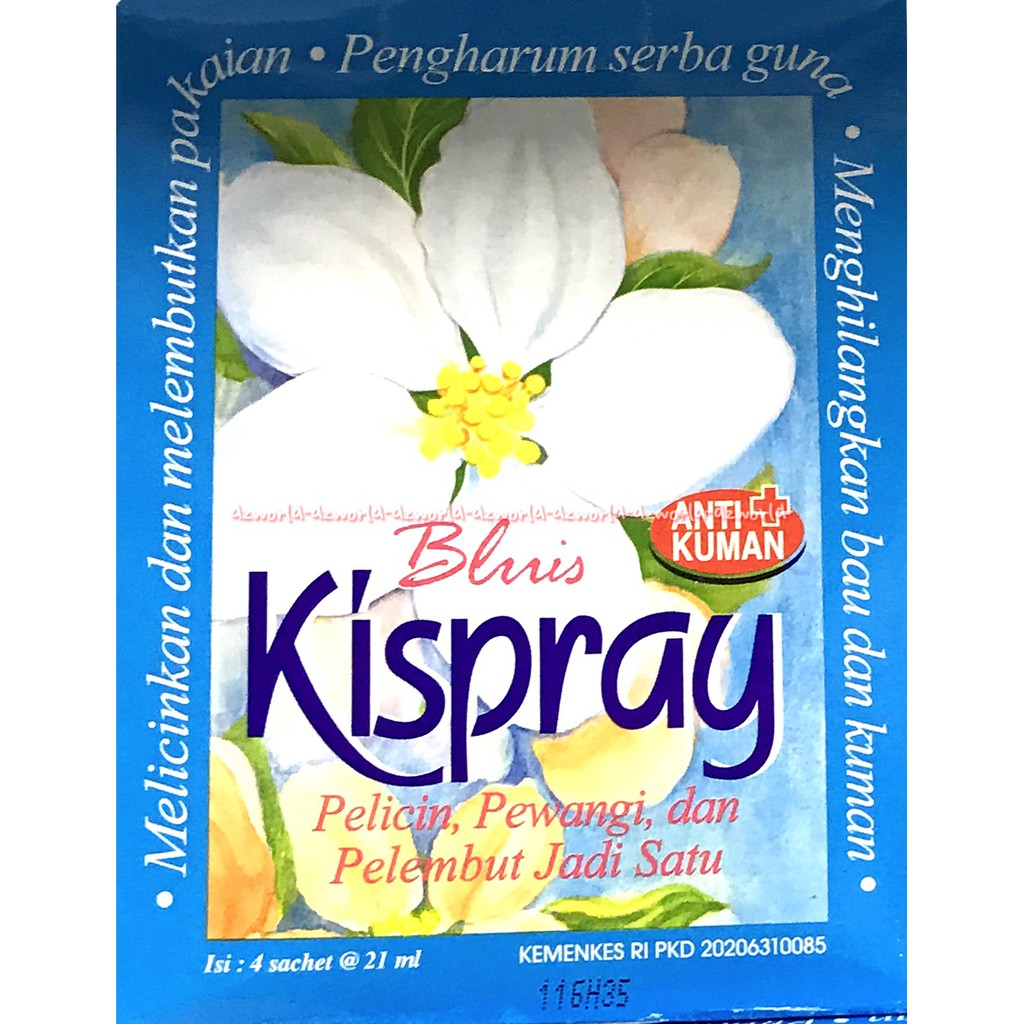 Krispray Bluis Saset Pelicin Pewangi Dan Pelembut Jadi Satu Biru