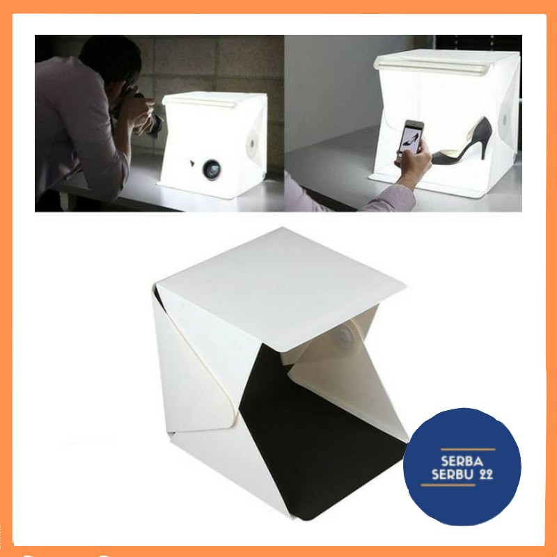 Studio  Mini Untuk  Foto  PRODUK Online / Mini Photo Studio Portable Magic Box with led [SS]