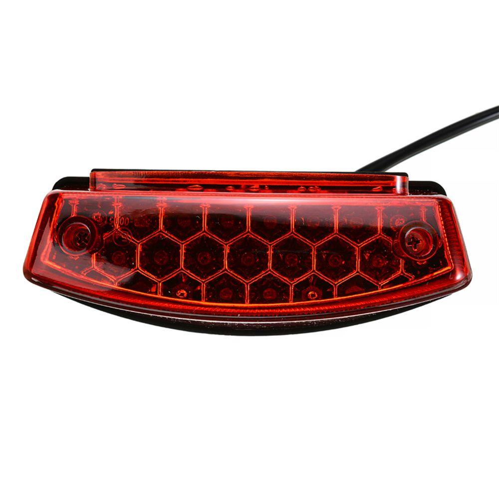 Lanfy Lampu Plat Nomor Cahaya Putih Lampu Rem Sepeda Motor 21lampu LED Lampu Belakang Tail Stop Light Rem Stop Lamp