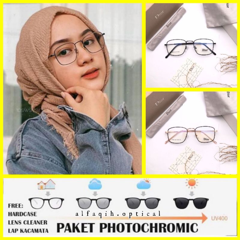 Frame Untuk Wajah Kecil Kacamata Photocromic 8863 / Kacamata Minus dan Cylinder