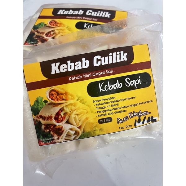 

Kebab Cuilik kebab sapi frozen isi 6