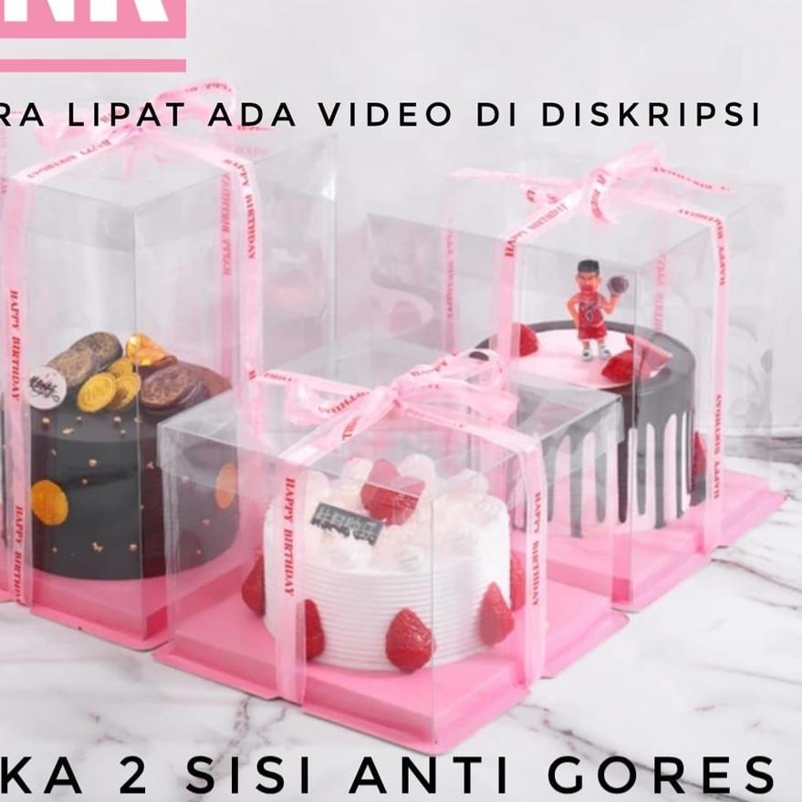 

Update! Cake Box Mika Dus Kue Kotak Kue 30x30 cm Tutup Transparant PET