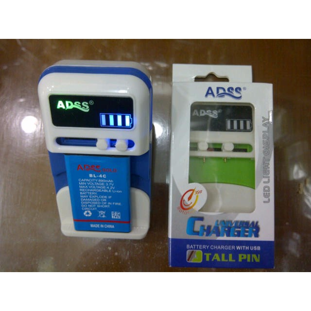 Charger Desktop Baterai Putar Tarik ADSS (Batre Nokia, Hp Cina, dll)