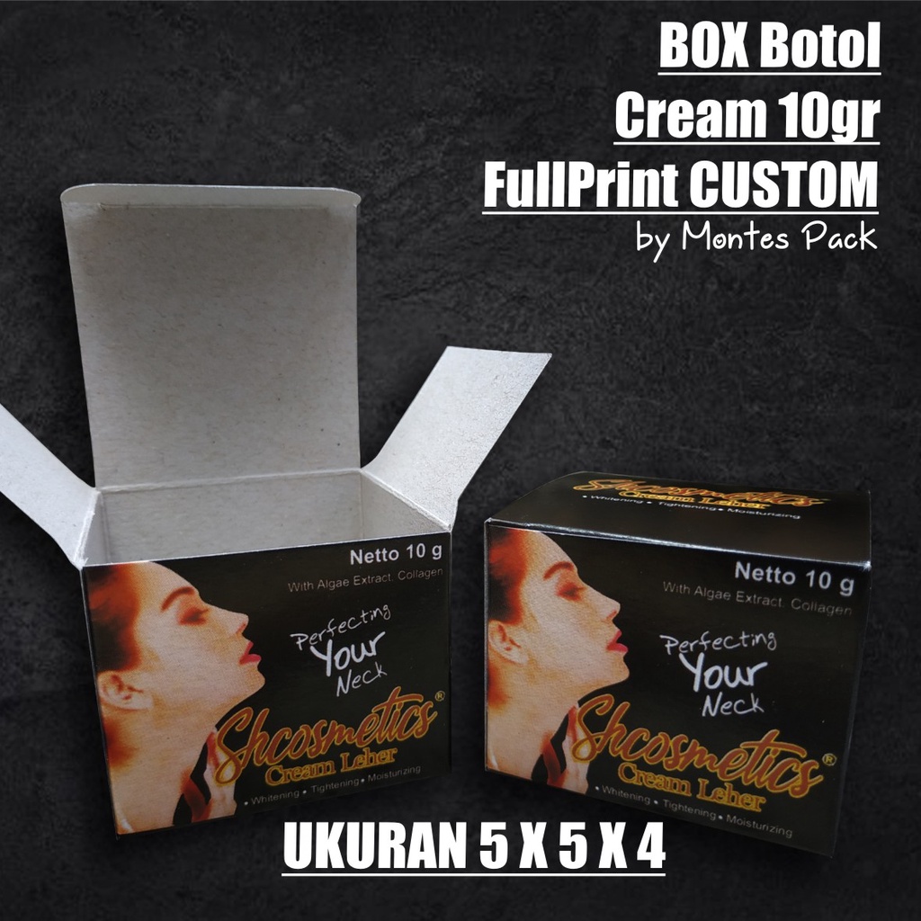 

Box Botol Cream Custom 10gr / Kemasan kosmetik 5x5x4 / Kotak Cream CUSTOM