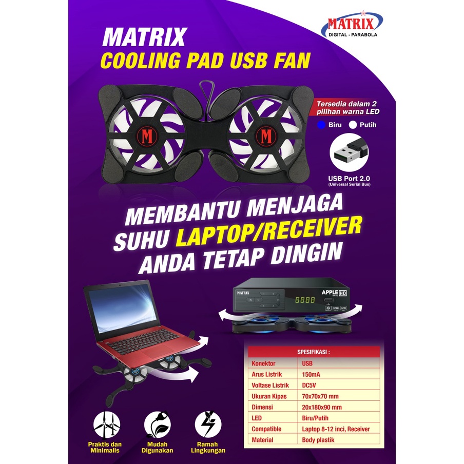 Cooling Fan Laptop / Cooling Pad Matrix