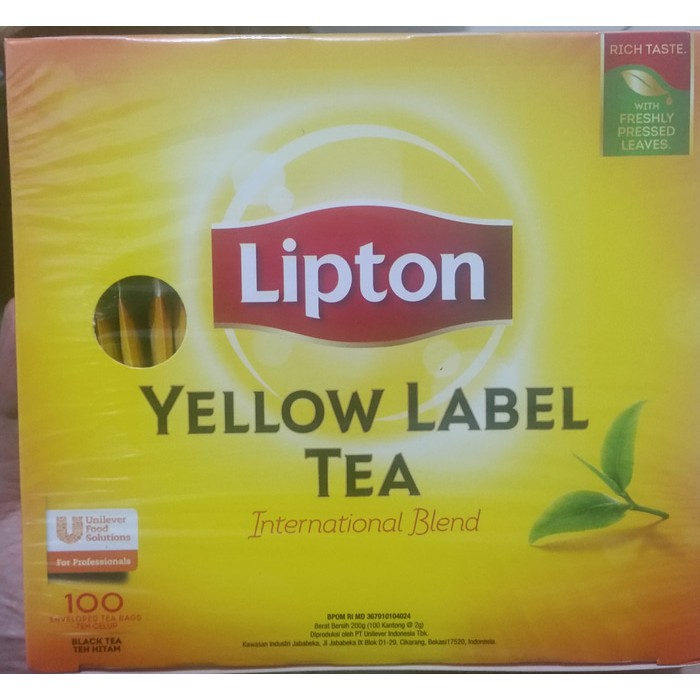 

LIPTON YELLOW LABEL TEA ENVELOPED TEA BAGS TEH CELUP 200g - tth857