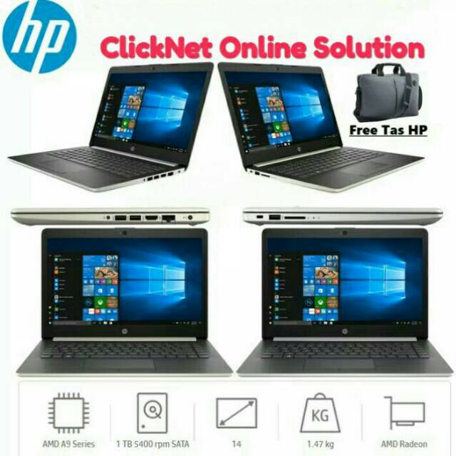 HP 14-CM0014AX Laptop AMD A9-9425/4GB/1TB/RADEON 520-2GB/14''/ WIN 10
