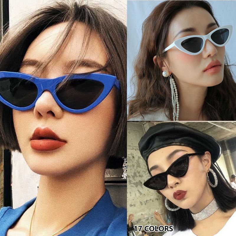 Korean Fashion Segitiga Mata Kucing Cat eye Kacamata Hitam Wanita Sunglasses Artis Korea blackpink