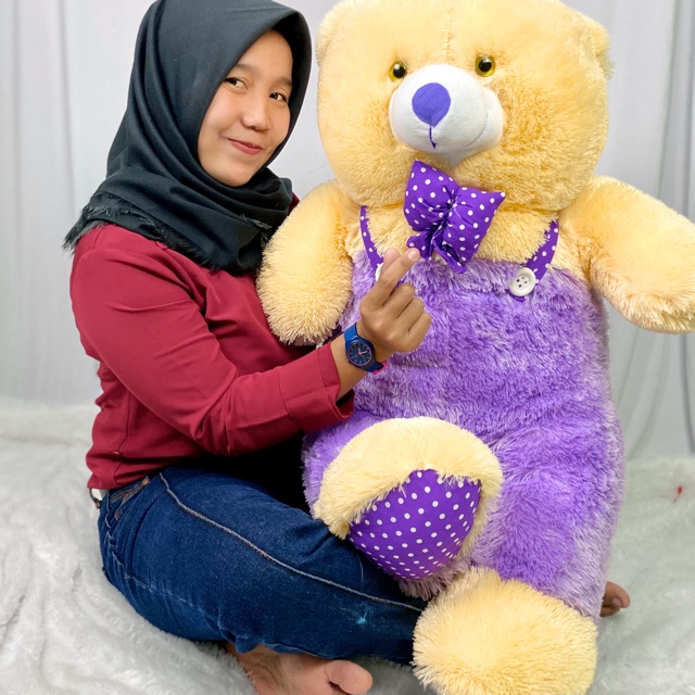 Boneka Teddy Bear jojon jumbo  - Ungu