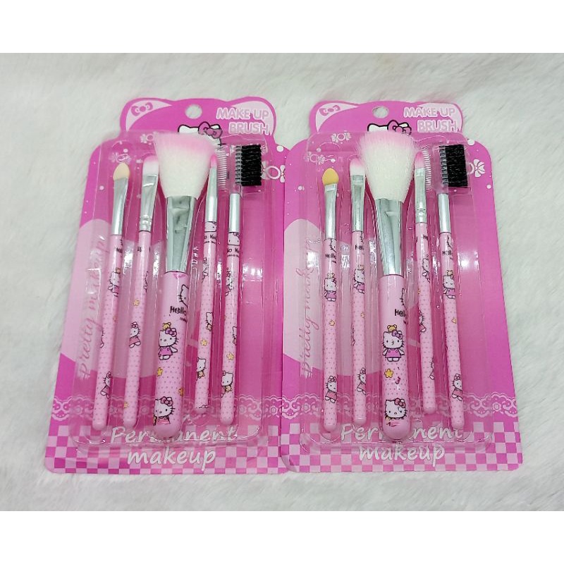 KUAS SET HELLO KITTY ISI 5 (POLKADOT)