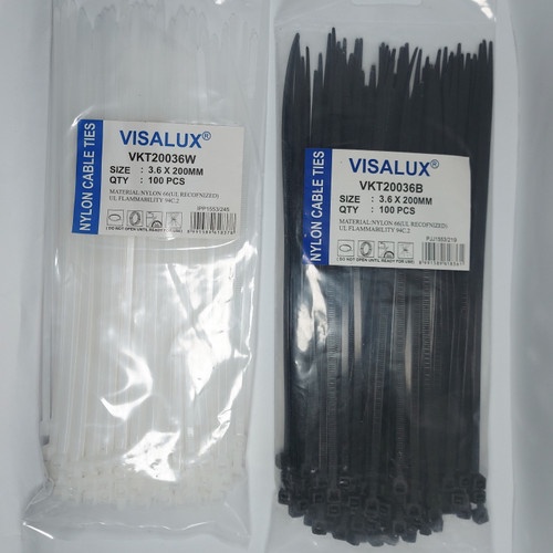 

Cable Ties / Tie Wrap 20 cm x 3.6 mm 1 Pack 100 Pcs