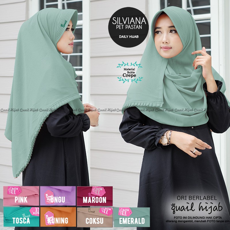 PROMO QUAIL | Silviana Hijab | JILBAB KHIMAR SYARI INSTANT BERGO PET ANTEM KERUDUNG by Quail Hijab