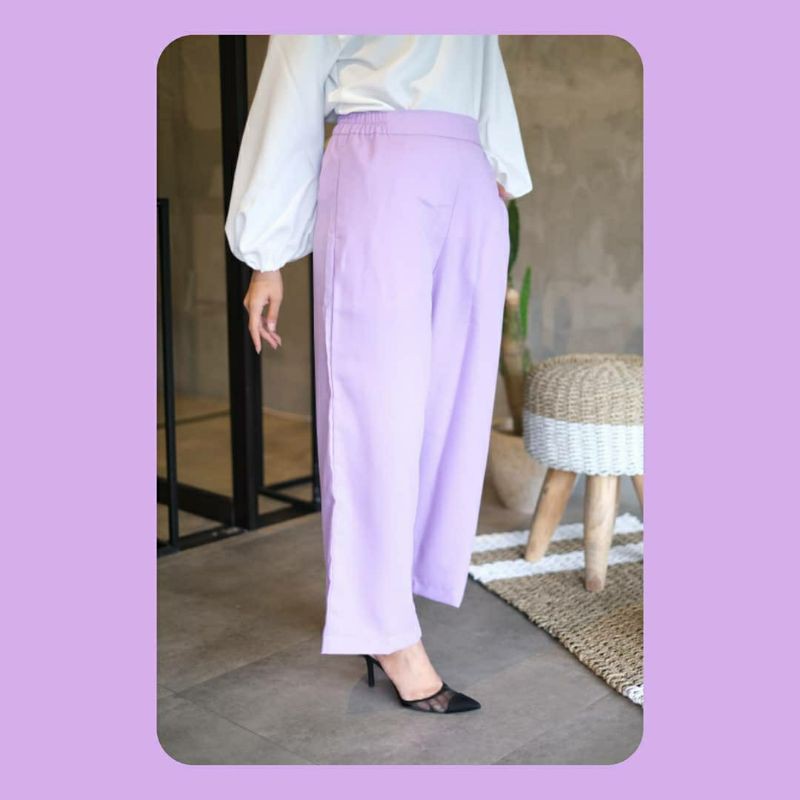 Celana Kulot Areum Cullote Pants Lilac