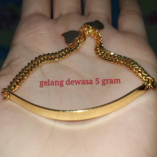 Gelang Emas Muda Rante Gepeng 5 Gram Indonesia