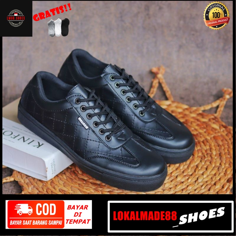 Sepatu Pria Sneakers Casual Kulit Sepatu Kasual Pria Klasik Sepatu Sekolah Kulit Asli Syntetis Lentu