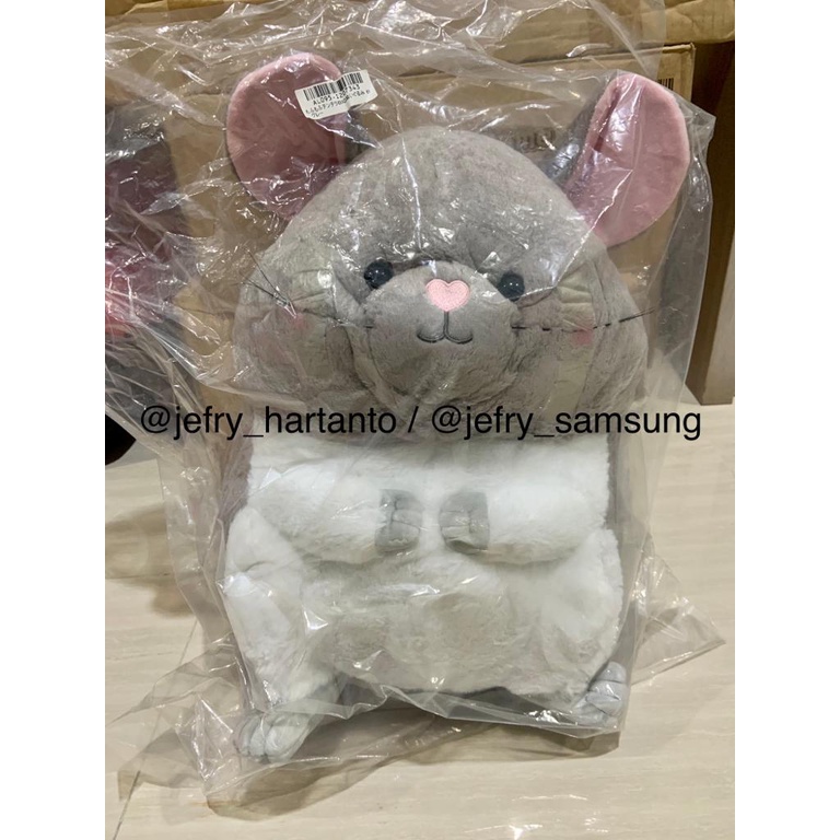 Toreba Boneka Import Chinchilla Tikus Besar Bahan Halus Jumbo BIG Original Amuse Jepang Bantal Peluk