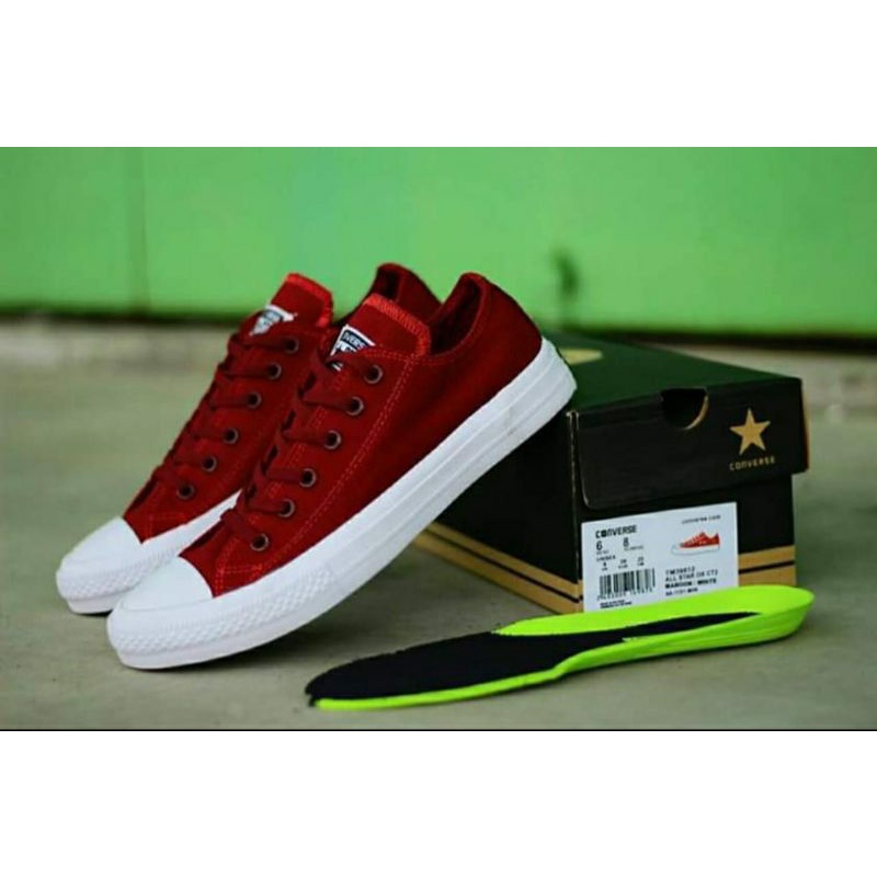 sepatu converse ct batok putih polos pria wanita