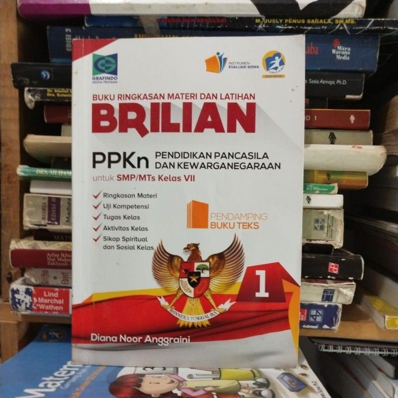 buku brilian ppkn/pendidikan pancasila dan kewarganegaraan kelas VII/7/1 smp grafindo revisi