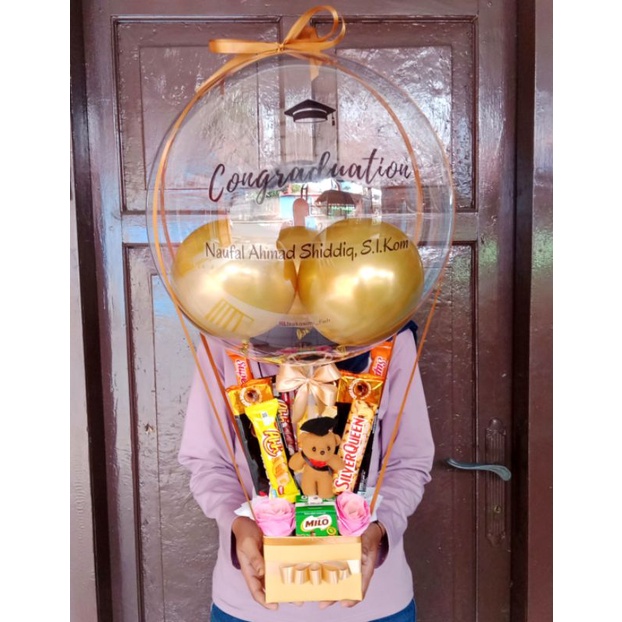 [INSTANT BOGOR 1 HARI JADI] BUKET BALON BONEKA WISUDA BUCKET BALLOON BIRTHDAY BUKET SNACK