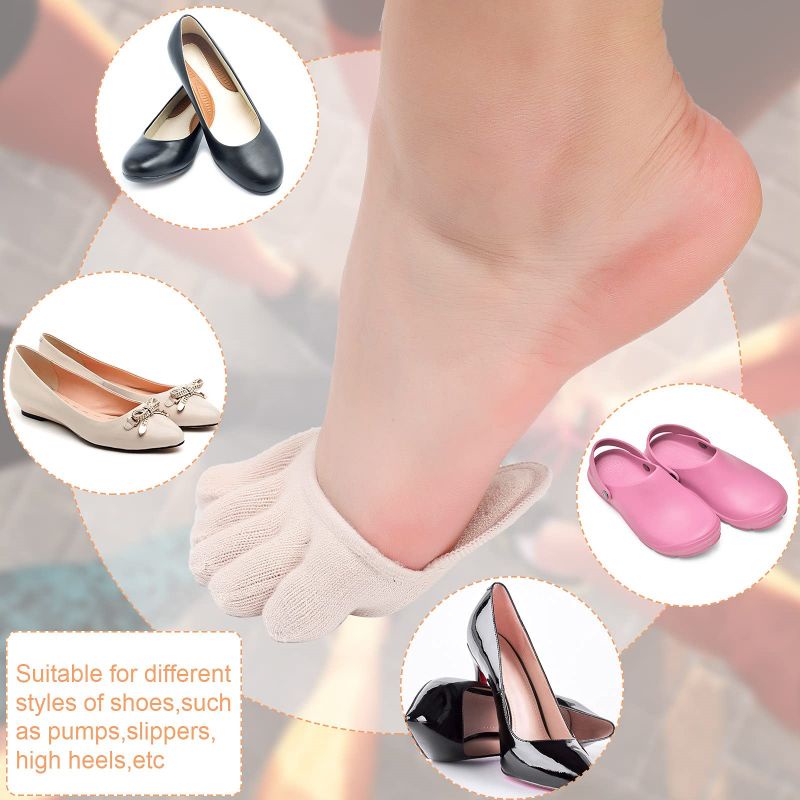 Sepasang Kaos Kaki Setengah Telapak/Kaos Kaki Bantalan Kaki/Half Insoles Pads/Finger Socks