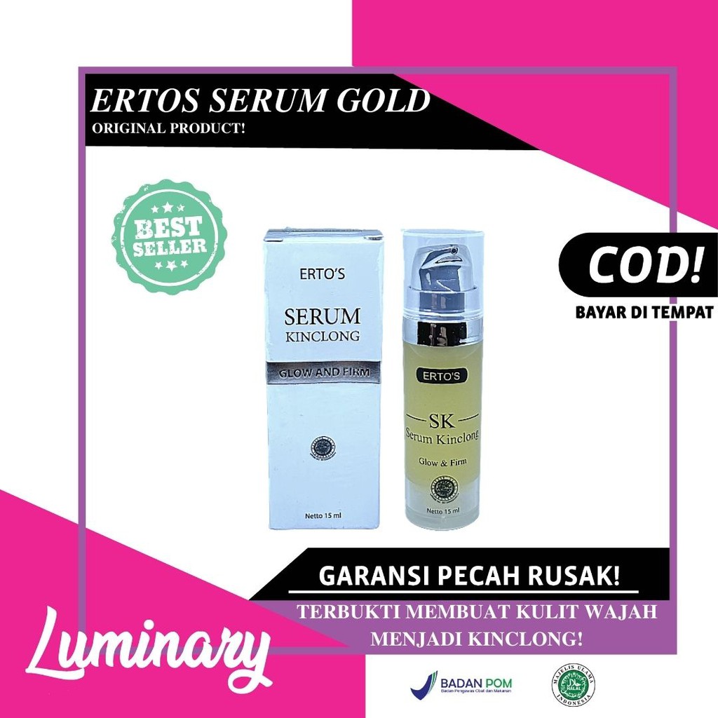 ERTOS SERUM KINCLONG ORIGINAL BPOM SERUM PELEMBAB WAJAH SERUM GLOWING PERAWATAN KECANTIKAN WAJAH