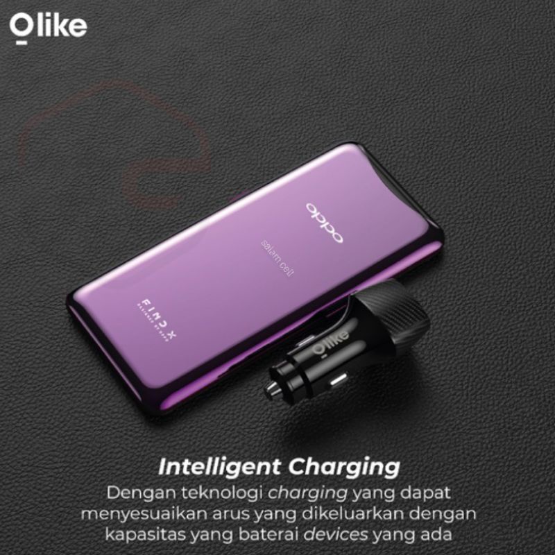 Charger Mobil/Motor OLIKE R2 Quick Charger Original Garansi Resmi