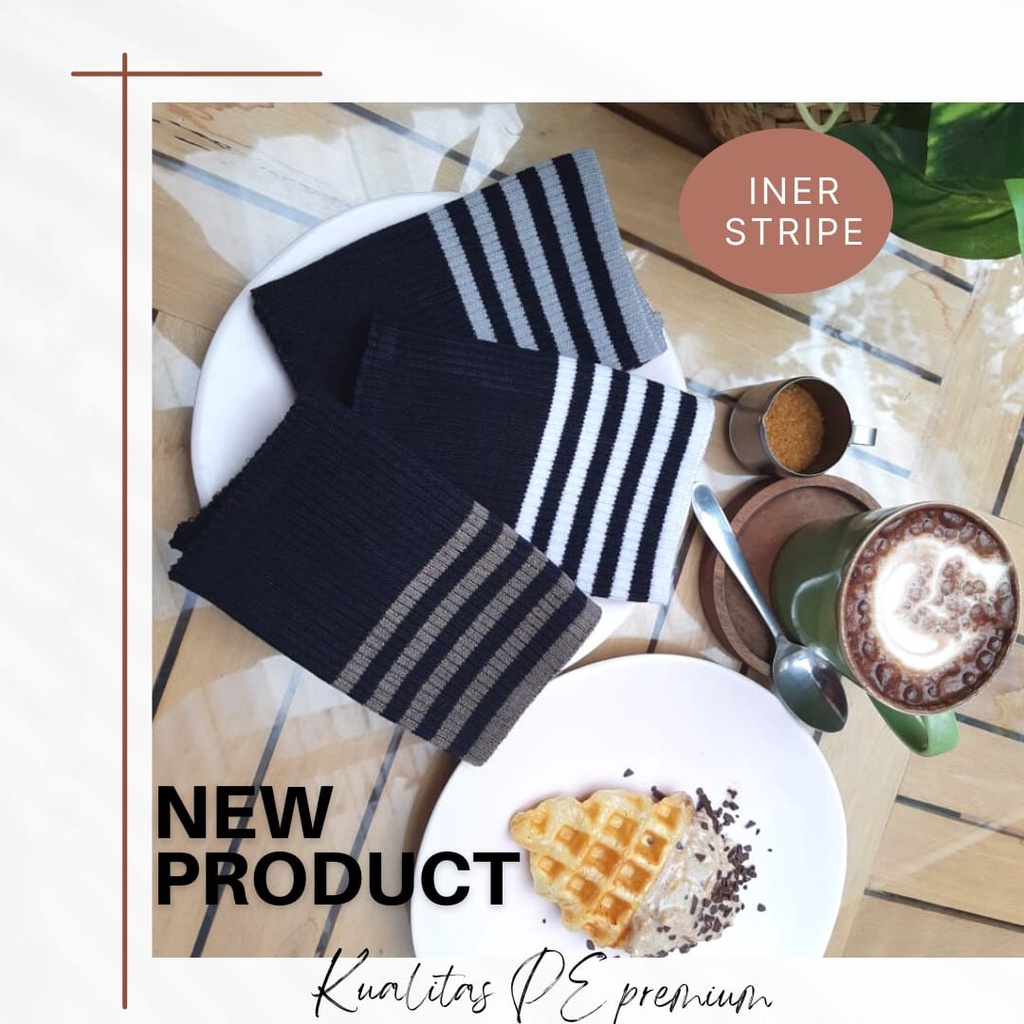Ciput Bandana Anak Dan Dewasa Rajut Salur Stripe Inner Hijab Anti Pusing