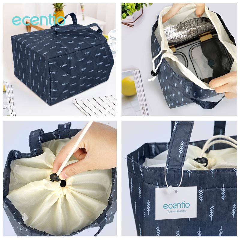 ecentio Tas Bekal/tas bekal lunch bag/Alumunium Foil /Tote bag Waterproof Big tas lunch