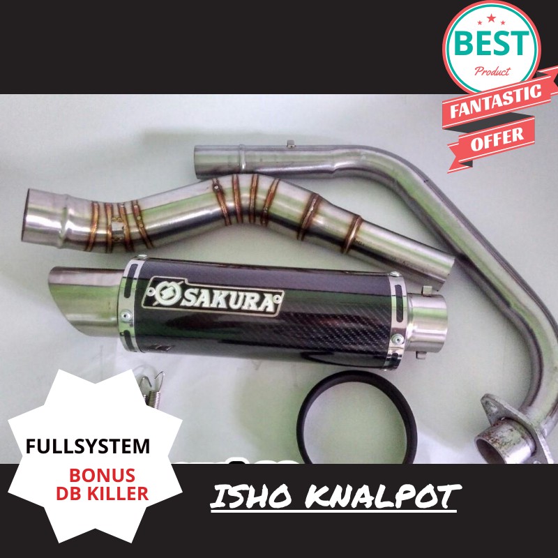 FULLSYSTEM KNALPOT MOTOR SAKURA racing vixion cbr cb byson 150 cc PABRIK GROSIR MURAH PURBALINGGA