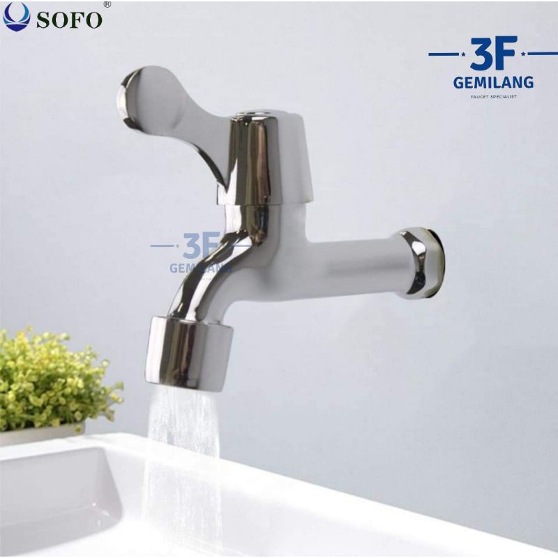 Sofo - Kran TEMBOK ENGKOL CHROME ELEGAN 1/2 INCH PREMIUM QUALITY