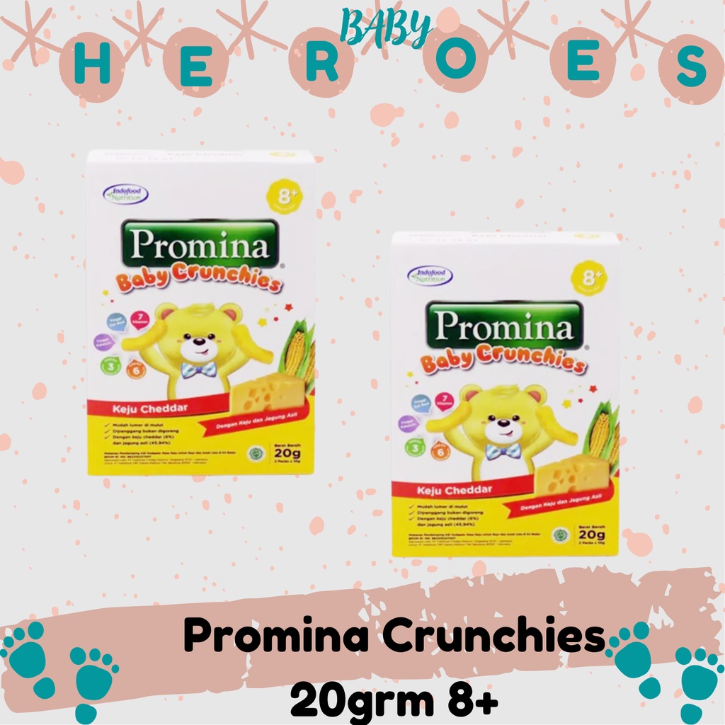 PROMINA BABY CRUNCHIES SNACK KEJU CHEDDAR BOX 20GR