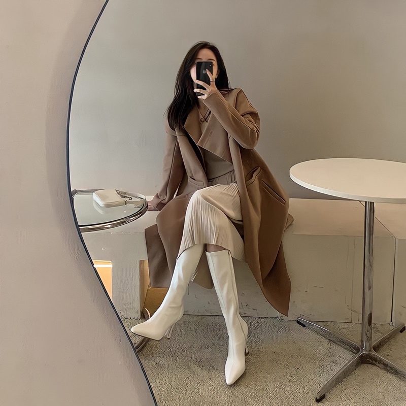 Knee boots import fashion baby korean style autumn winter sepatu wanita tinggi cewek