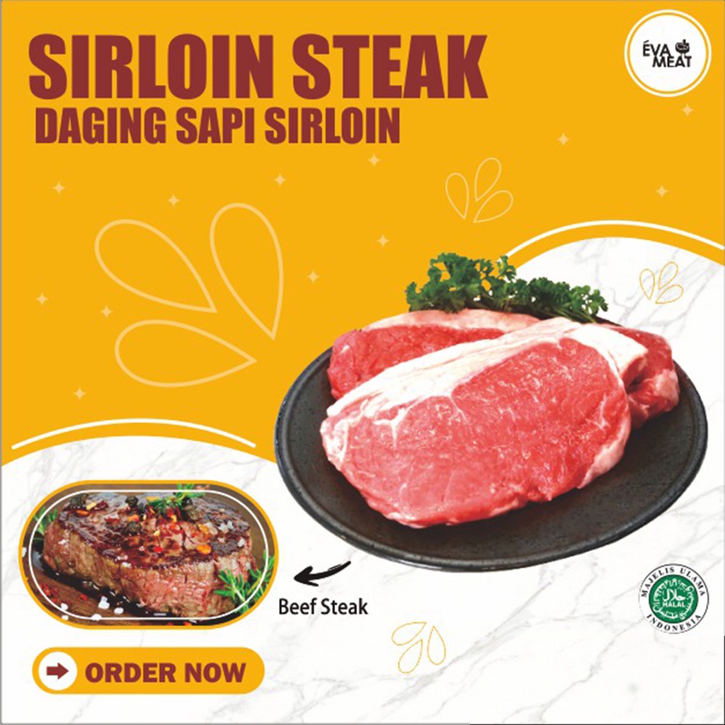 

sirloin / sirloin steak / steak sirloin / has luar / sirloin bandung - daging has luar bandung