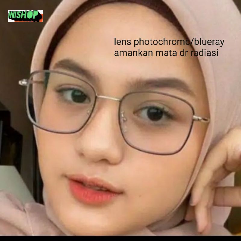 Kacamata Wanita  Kekinian Lensa  STANDAR OPTIK photocromic/antiradiasi