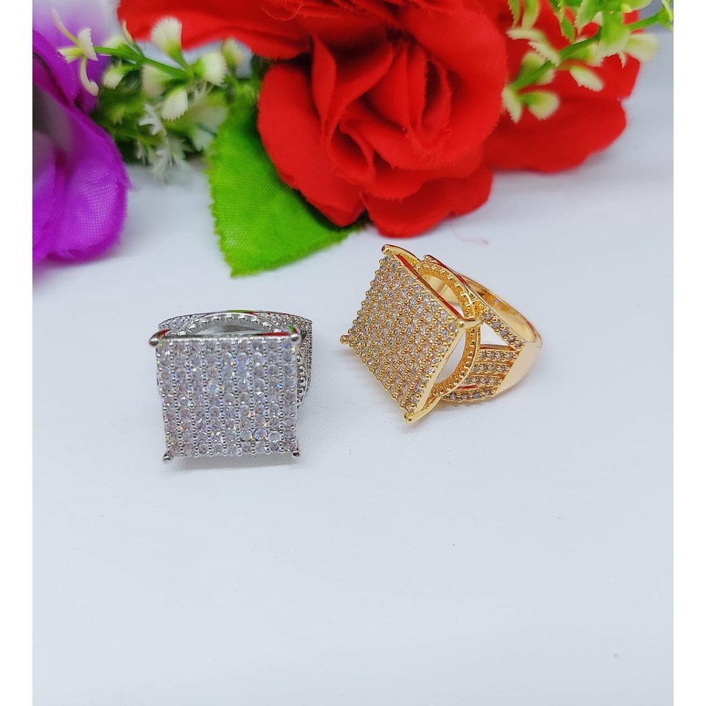 Cincin Xuping Mata Full Lapis Emas Perhiasan Fashion 381