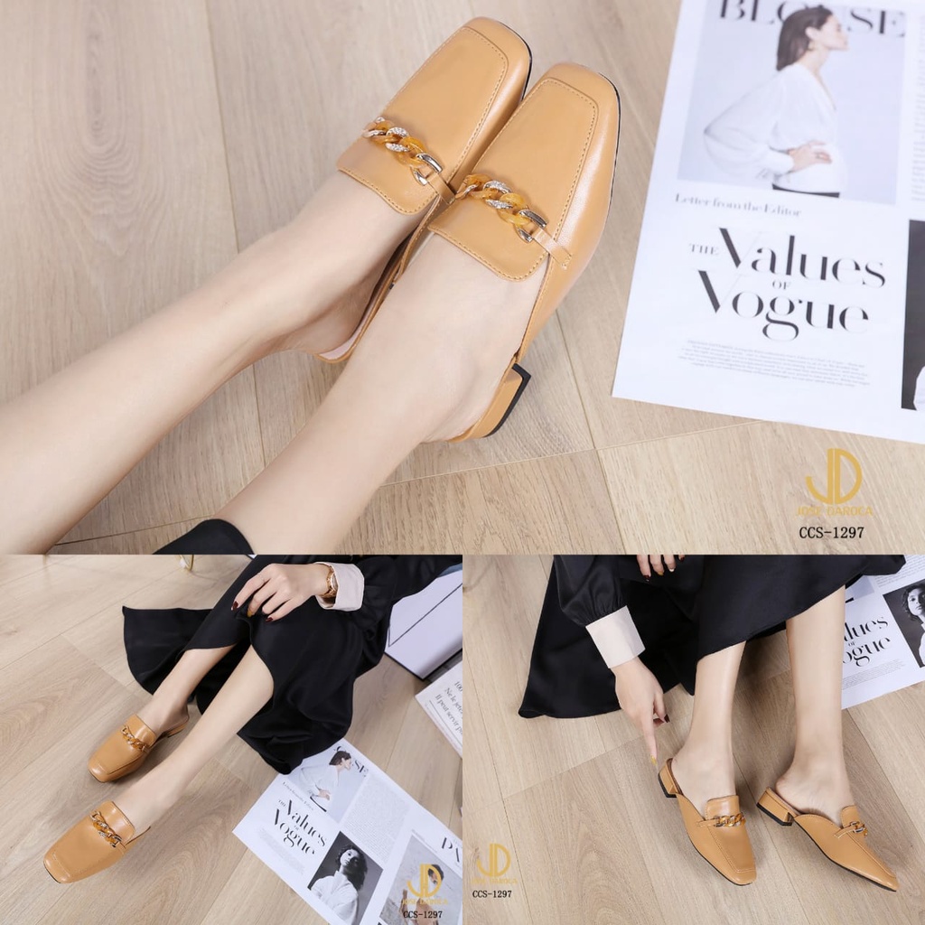 JOSE DAROCA Sepatu Heels Platform Mules Shoes # CCS-1297 # ORIGINAL