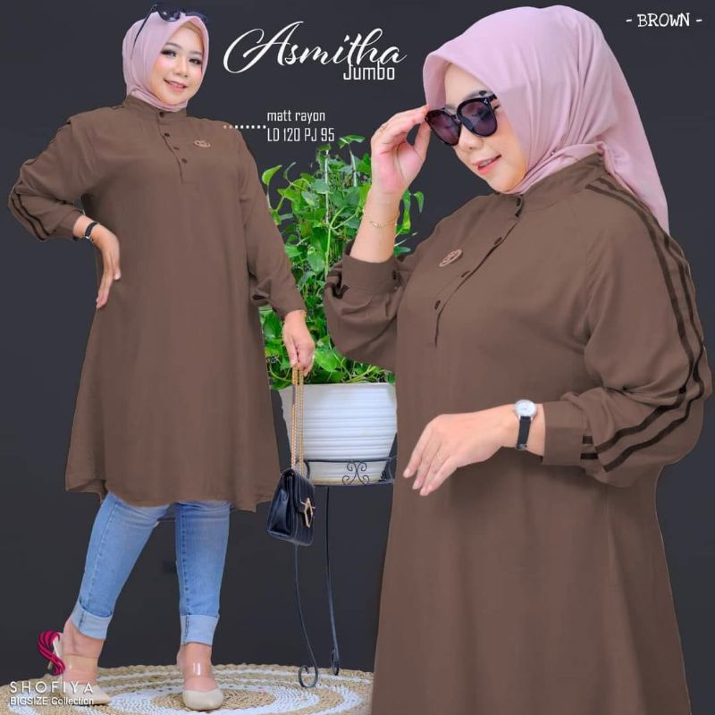 [READY] ATASAN WANITA MUSLIM TUNIK JUMBO LD 120 ASMITHA BY SHOFIYA