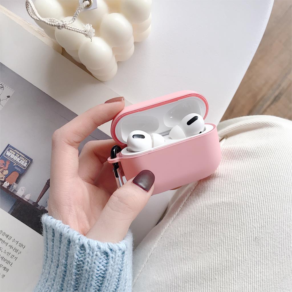 Casing Silikon Apple Airpods Pro 3rd Generation Warna Permen Matte Dengan Pengait