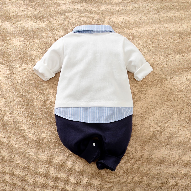 JUMPER BAYI LENGAN PANJANG 0-2TAHUN / BAJU BAYI / BAJU ANAK LAKILAKI / TUXEDO BAYI BA-861